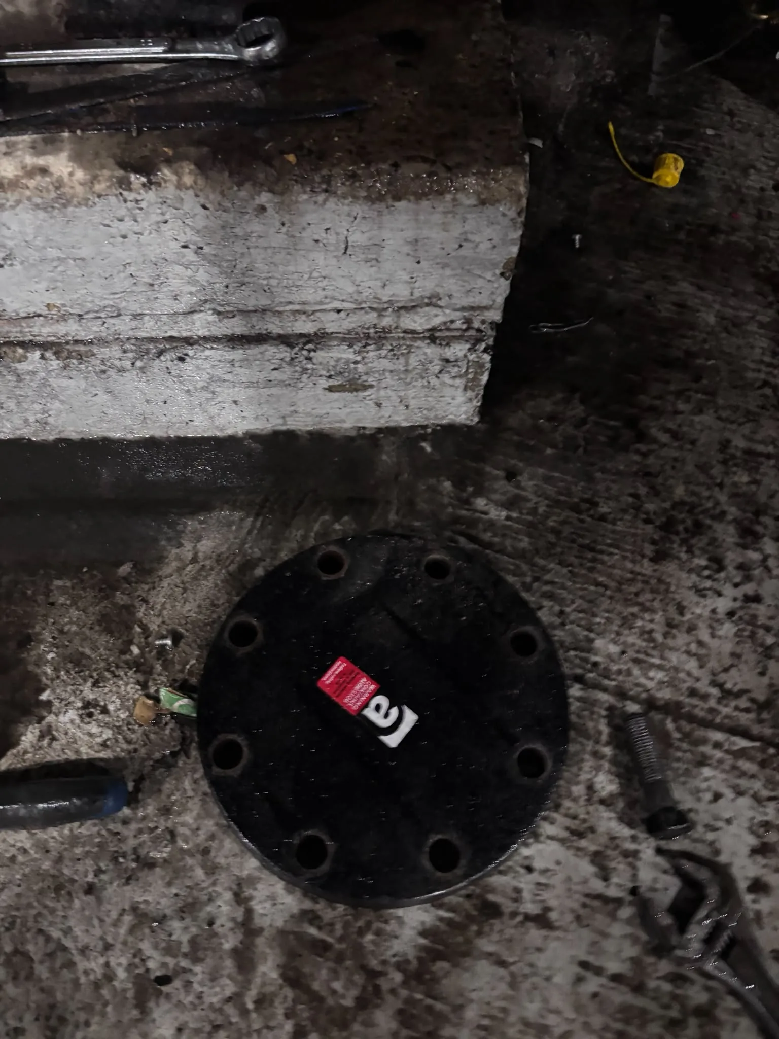 Artex scraping from a concrete ceiling during Alexandra Palace refurbishment